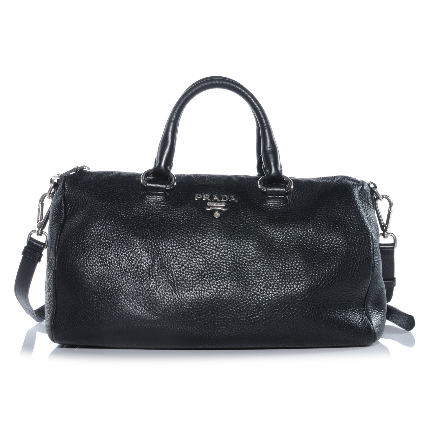 Vitello Daino Shoulder Bag Black