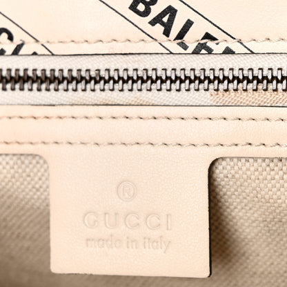 Gucci X BALENCIAGA Calfskin Matelasse Logo Print Small GG Marmont Shoulder Bag White 13 of 14