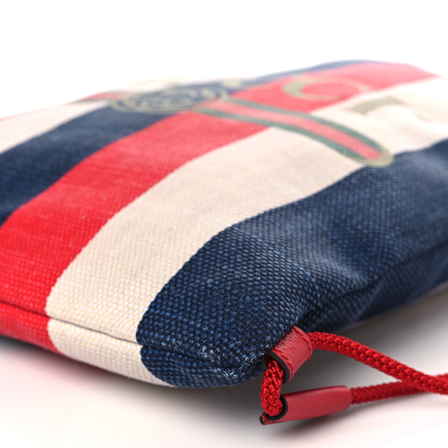 Gucci Canvas Logo Sylvie Stripe Drawstring Backpack Red 9 of 9