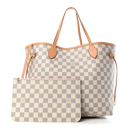 Louis Vuitton Damier Azur Neo Neverfull MM Rose Ballerine 1 of 4