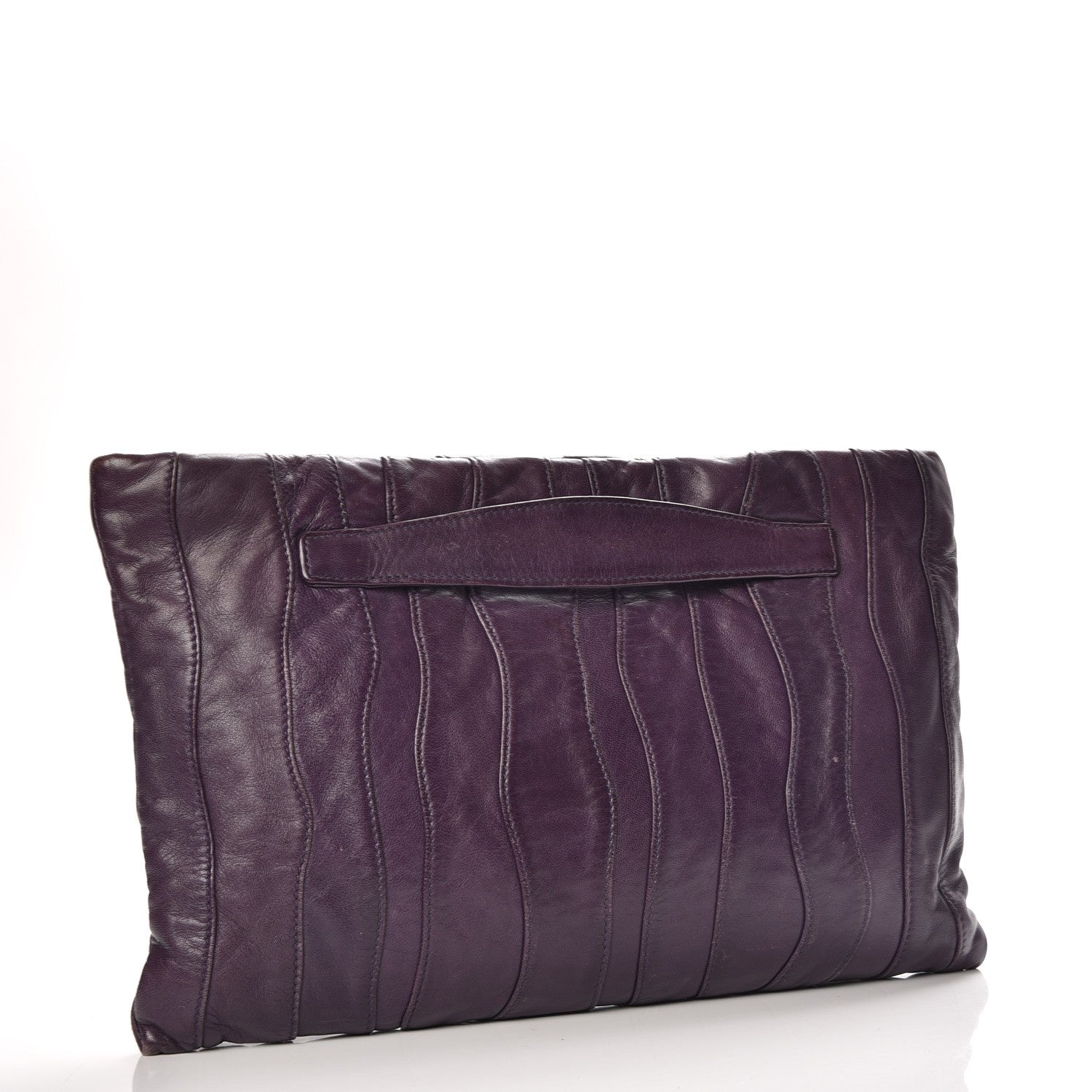 Prada Nappa Stripes Clutch Viola 3 of 10