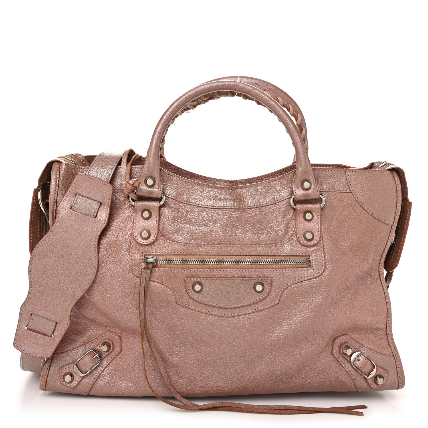 Balenciaga Pearlescent Goatskin Classic Palladium Hardware City Rose Rose Light 1 of 13