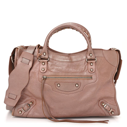 Balenciaga Pearlescent Goatskin Classic Palladium Hardware City Rose Rose Light 1 of 13