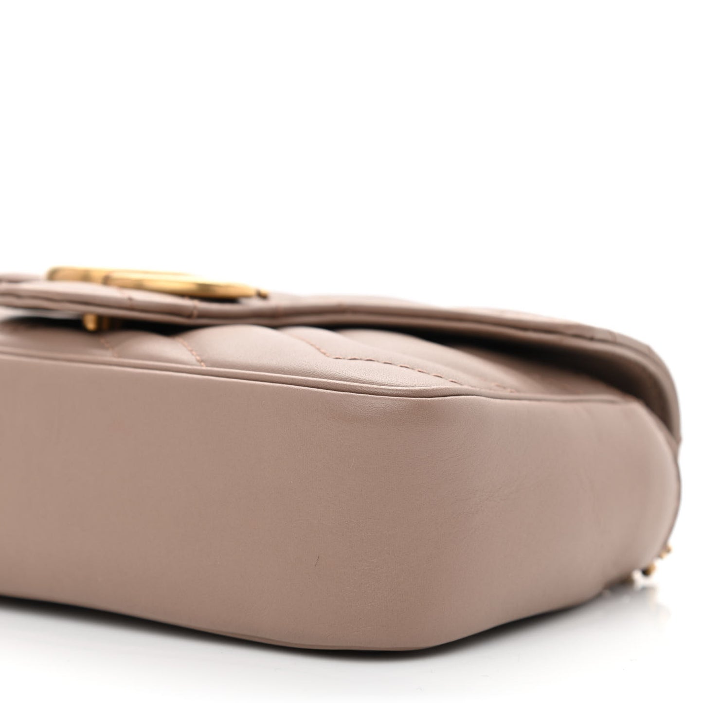 Calfskin Matelasse Super Mini GG Marmont Shoulder Bag Porcelain Rose