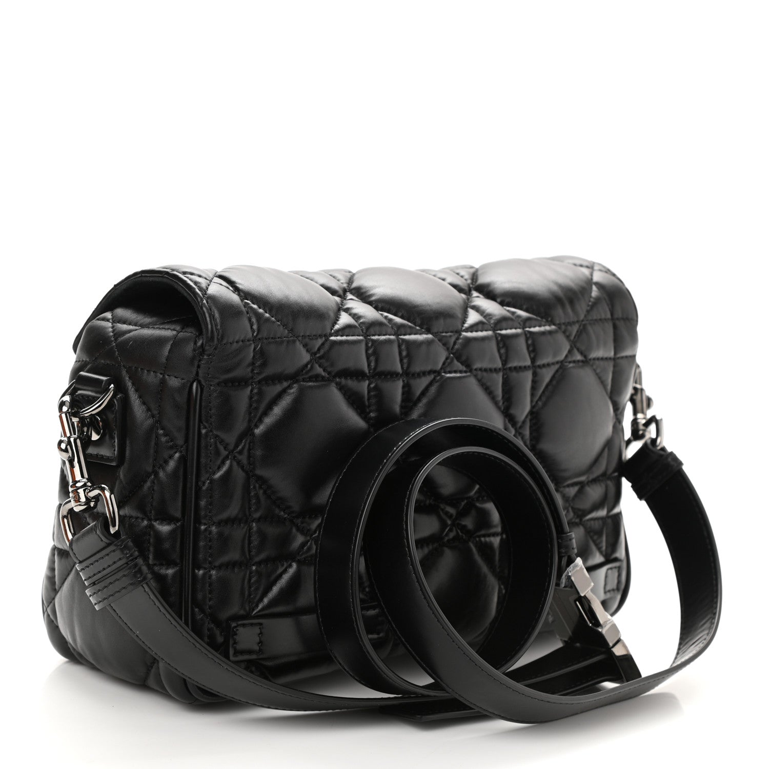 Christian Dior Calfskin Macrocannage Small Diorcamp Messenger Black 3 of 8