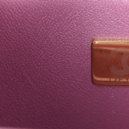 Chanel Mirror Calfskin Metallic Calfskin Quilted Hollywood Boulevard Flap With Coin Purse Light Purple 8 of 11