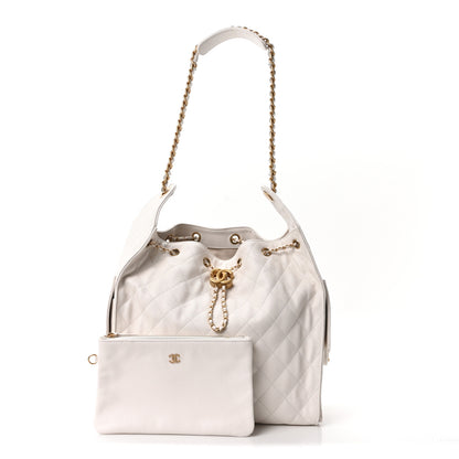 Chanel Caviar Quilted Medium Chanel 25 Handbag White 3 of 11