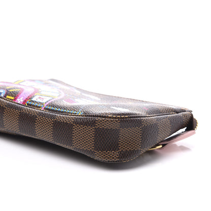 Louis Vuitton Damier Ebene 2020 Christmas Animation Big Wheel Mini Pochette Accessories Rose Ballerine 6 of 9