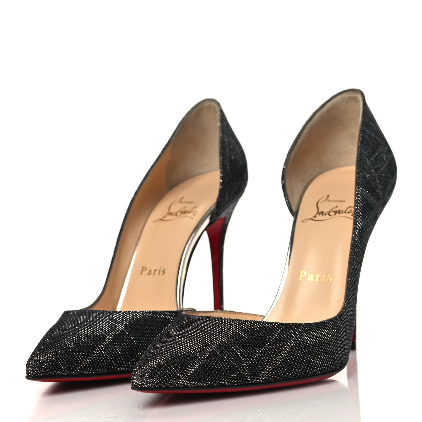 Tissu Etincelle Specchio Iriza 100 Pumps 38.5 Black Silver