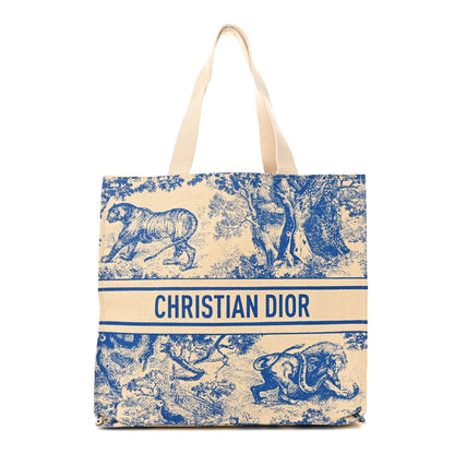 Christian Dior Straw Dioriviera Tote Blue 1 of 12