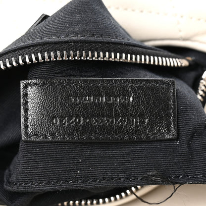 Saint Laurent Lambskin Quilted Toy Loulou Puffer Monogram Chain Satchel Crema Soft 7 of 10