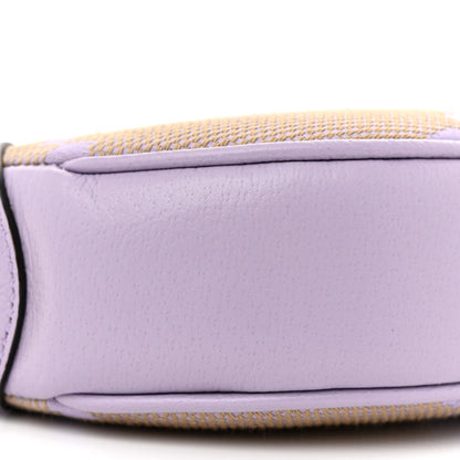 Gucci Monogram Jumbo GG Textured Dollar Calfskin Mini Ophidia Half Moon Hobo Beige Lapis 9 of 11
