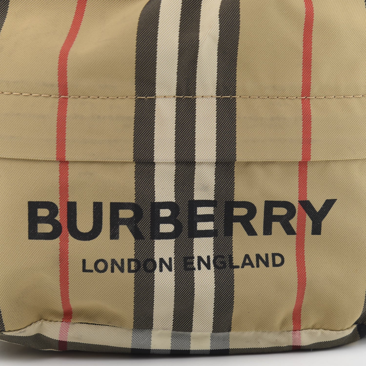 Burberry Econyl Icon Stripe Phoebe Drawcord Pouch Archive Beige 12 of 12