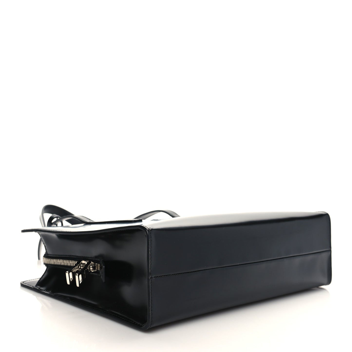 Spazzolato Medium Re-Edition 1995 Double Handle Handbag Black