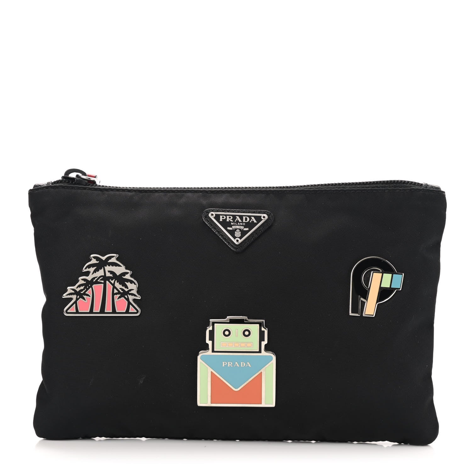 Prada Tessuto Nylon Smalto Pouch Black 1 of 9