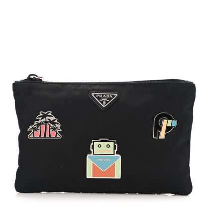 Prada Tessuto Nylon Smalto Pouch Black 1 of 9