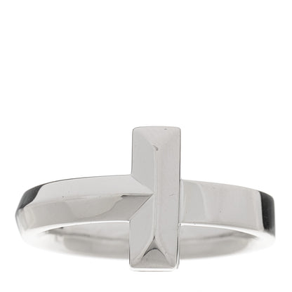Tiffany 18K White Gold 4.5mm T T1 Wide Ring 59 8.75 1 of 3