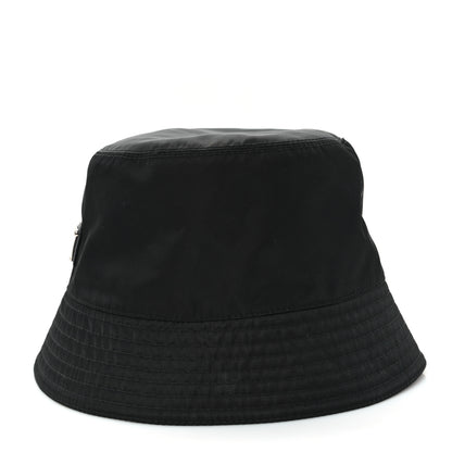 Prada Re-Nylon Metal Triangle Logo Bucket Hat M Black 4 of 9