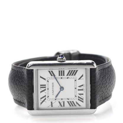Cartier Stainless Steel Calfskin 27mm Tank Solo Quartz Watch 3 of 7