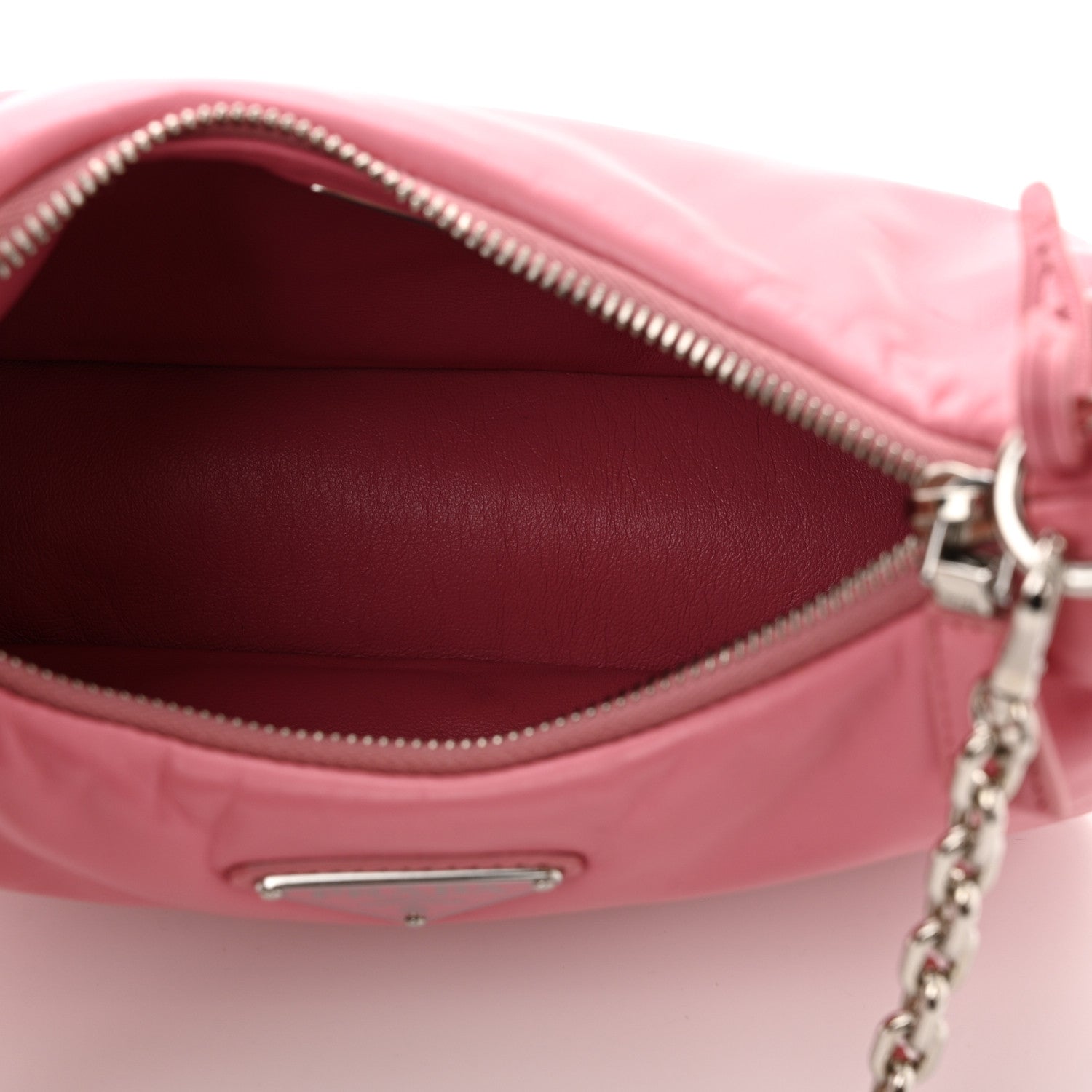 Prada Nappa Soft Padded Re-Edition 2005 Shoulder Bag Begonia 5 of 13