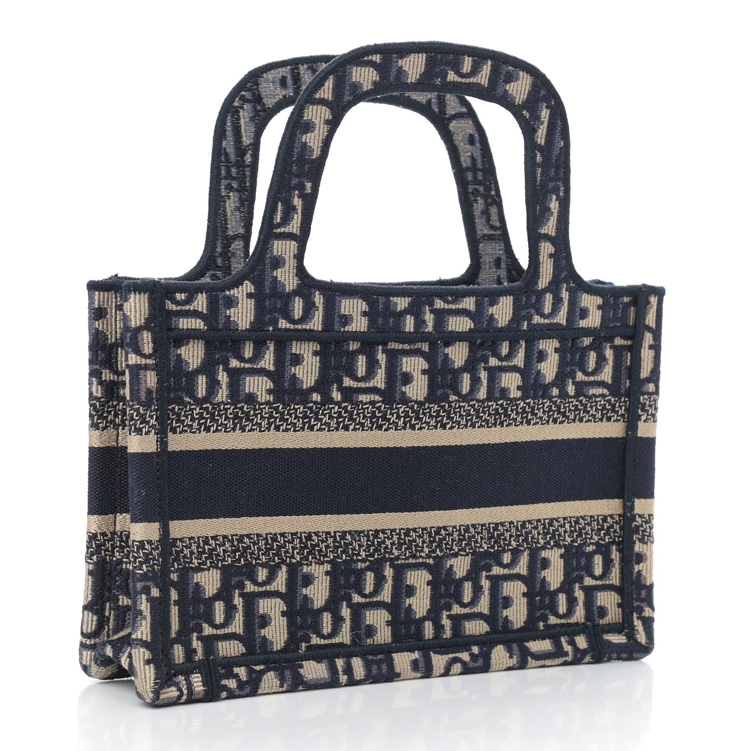 Christian Dior Oblique Mini Book Tote Blue Multicolor 3 of 10