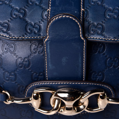 Gucci Guccissima Wave Flap Bag Blue 9 of 10
