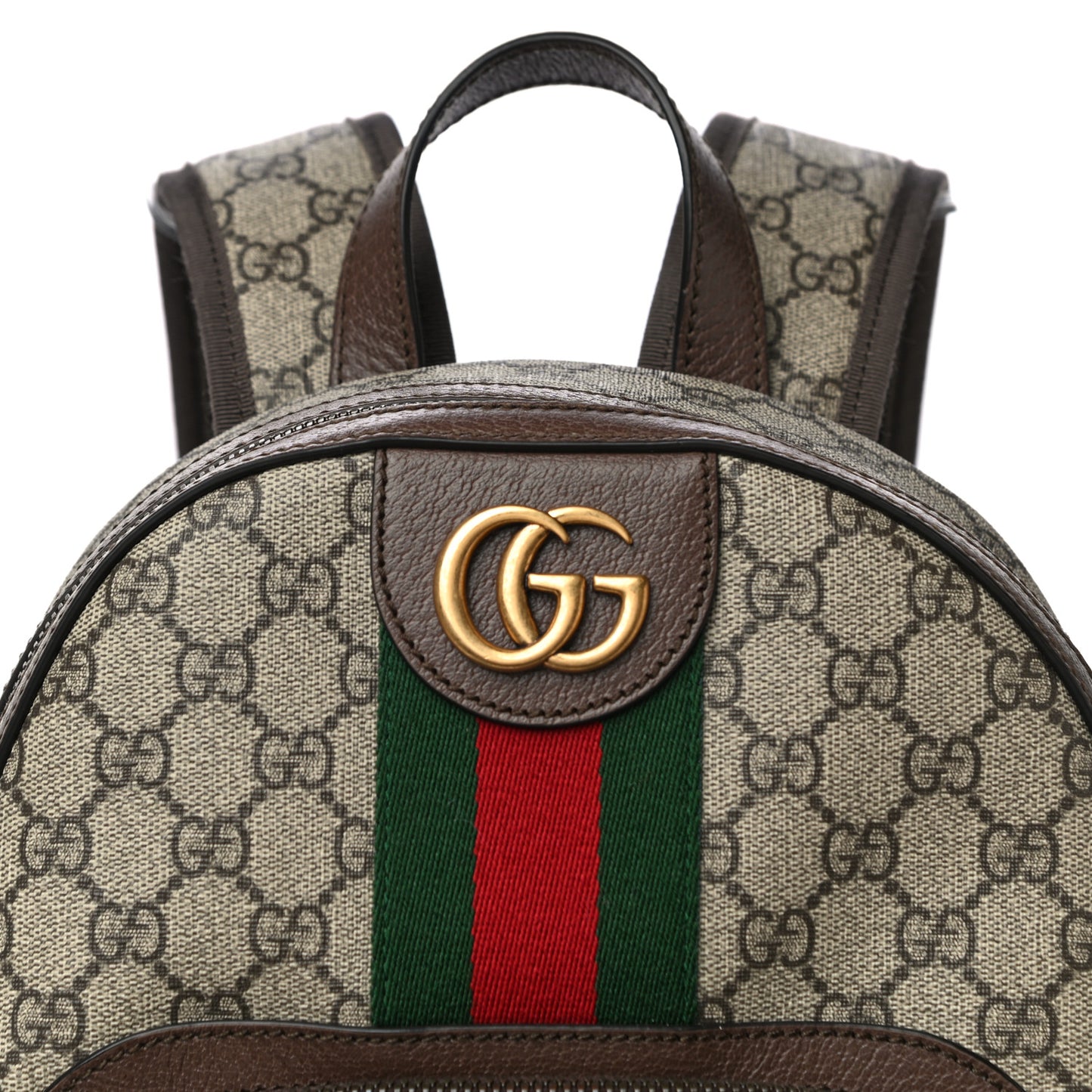 GG Supreme Monogram Calfskin Web Small Ophidia Day Backpack Beige Ebony New Acero