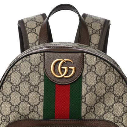 Gucci GG Supreme Monogram Calfskin Web Small Ophidia Day Backpack Beige Ebony New Acero 9 of 11