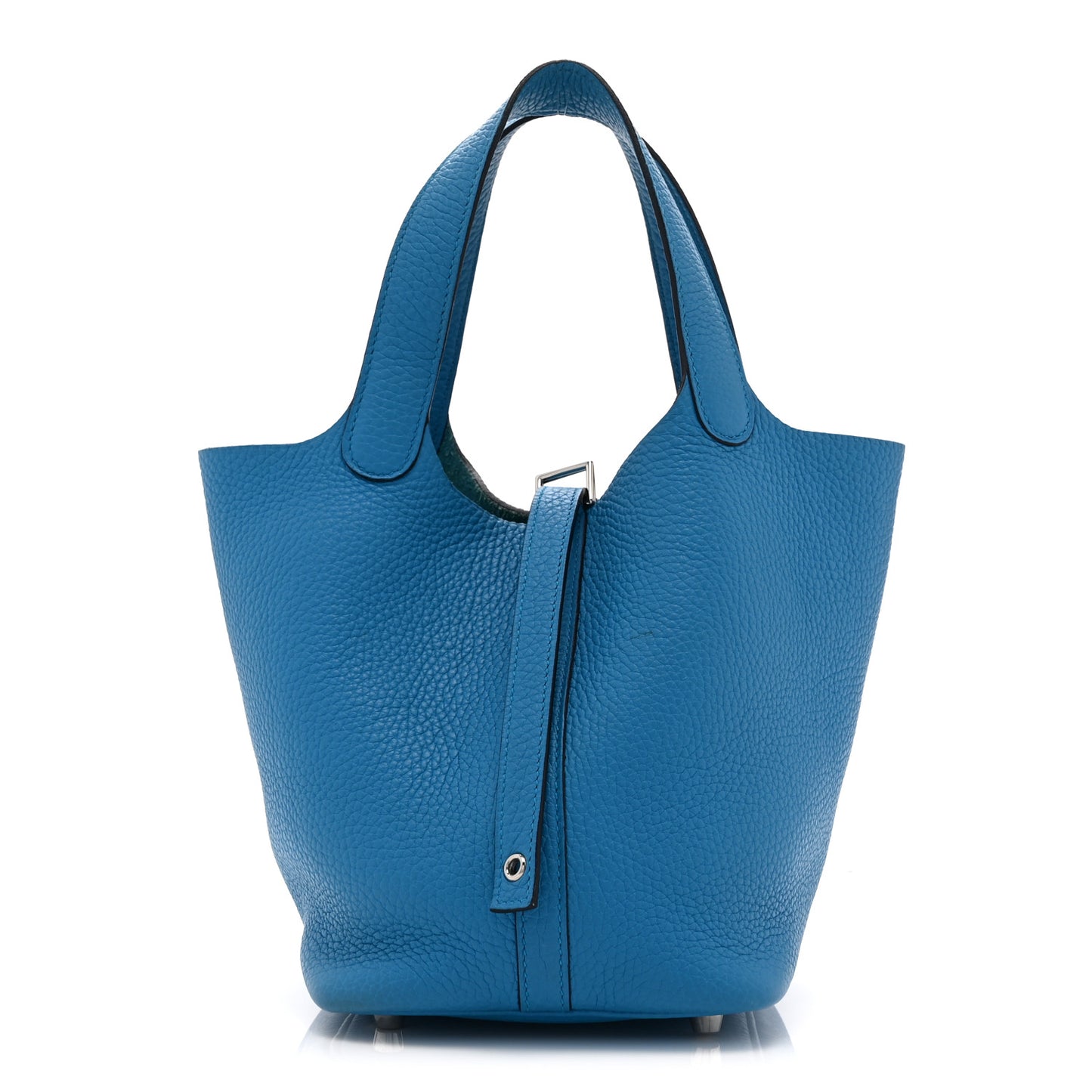 Taurillon Clemence Picotin Lock 18 PM Bleu Frida