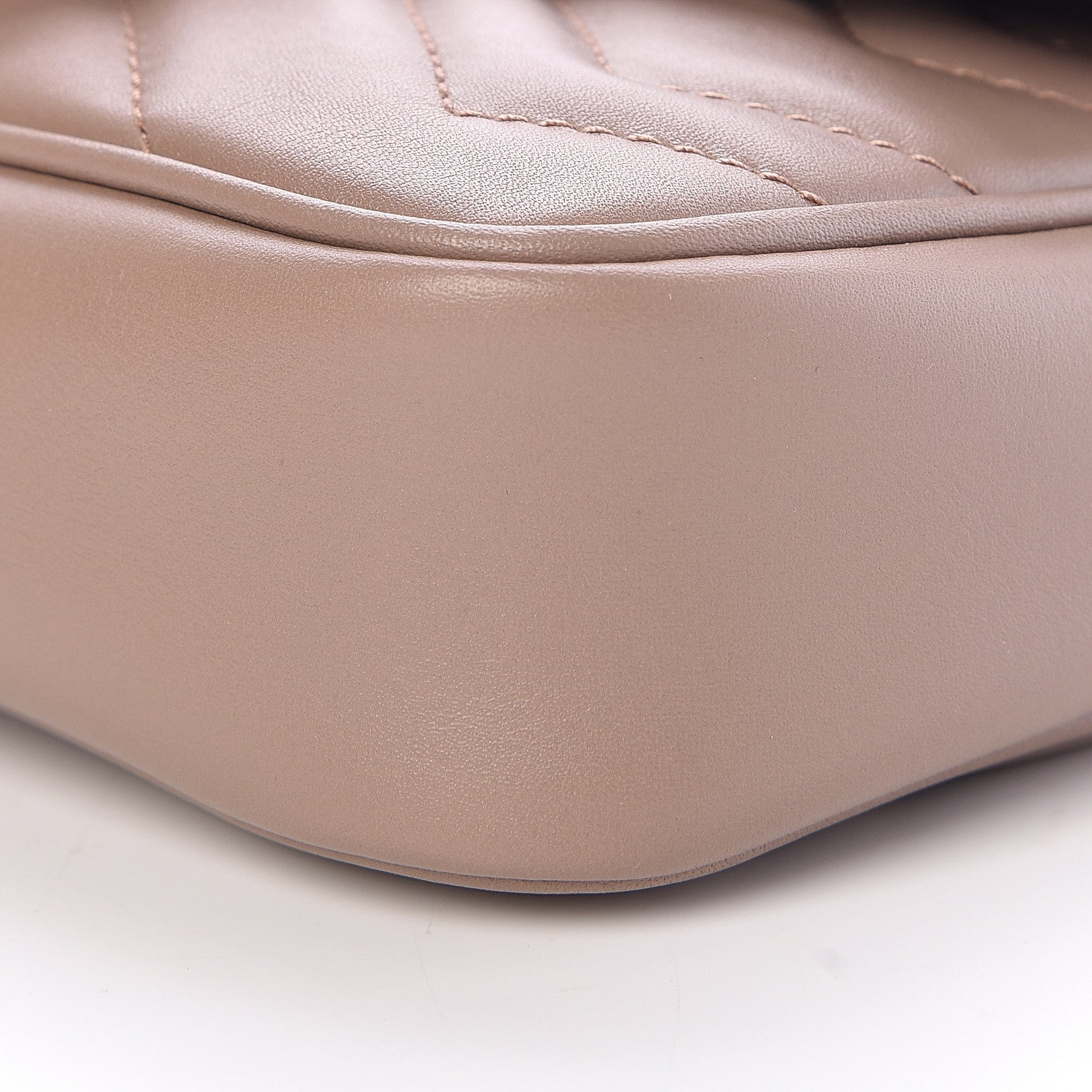 Gucci Calfskin Matelasse Super Mini GG Marmont Shoulder Bag Porcelain Rose 9 of 10