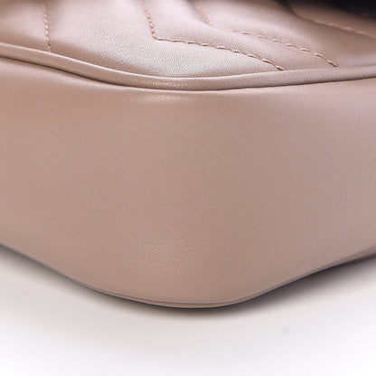 Gucci Calfskin Matelasse Super Mini GG Marmont Shoulder Bag Porcelain Rose 9 of 10