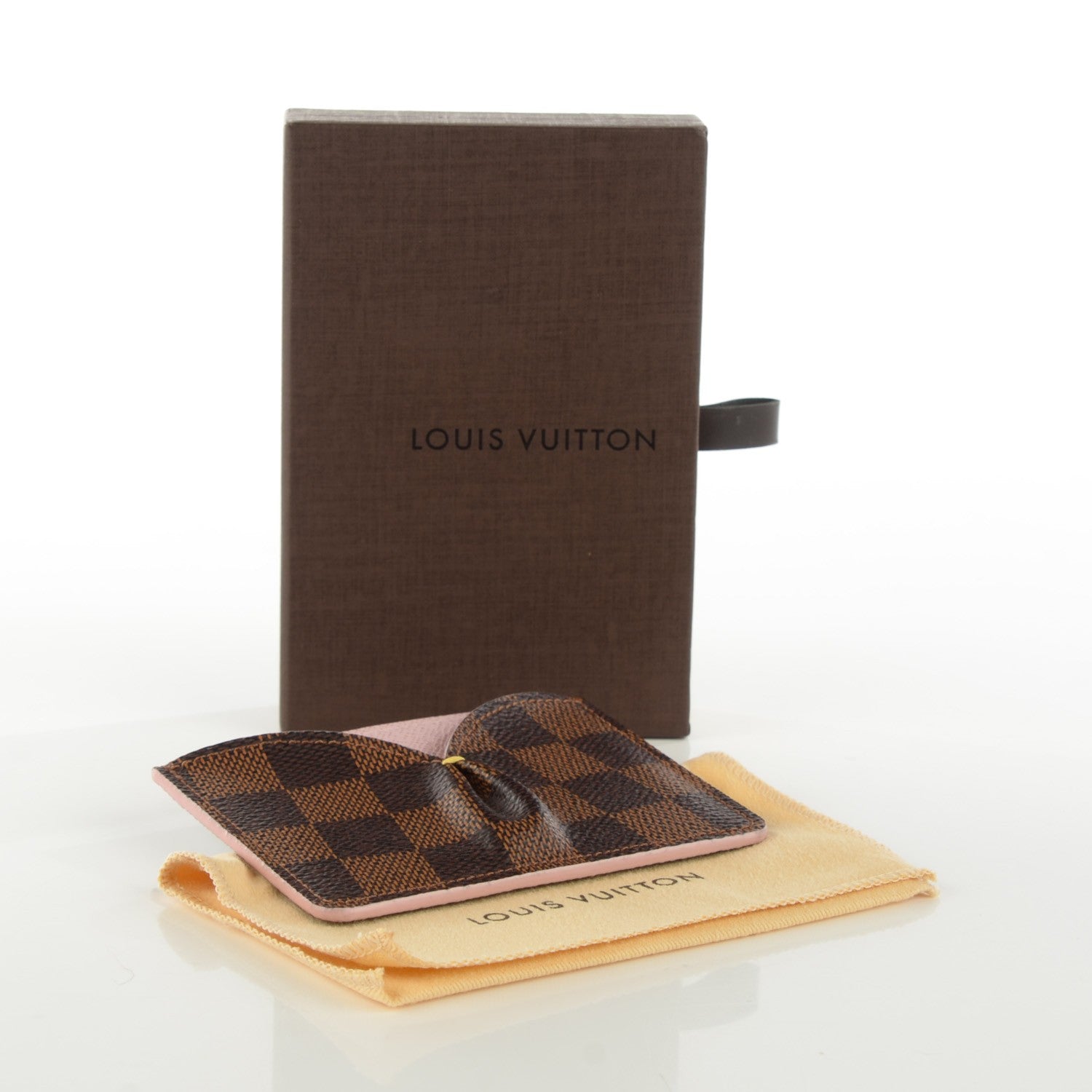 Louis Vuitton Damier Ebene Caissa Card Holder Rose Ballerine 4 of 7