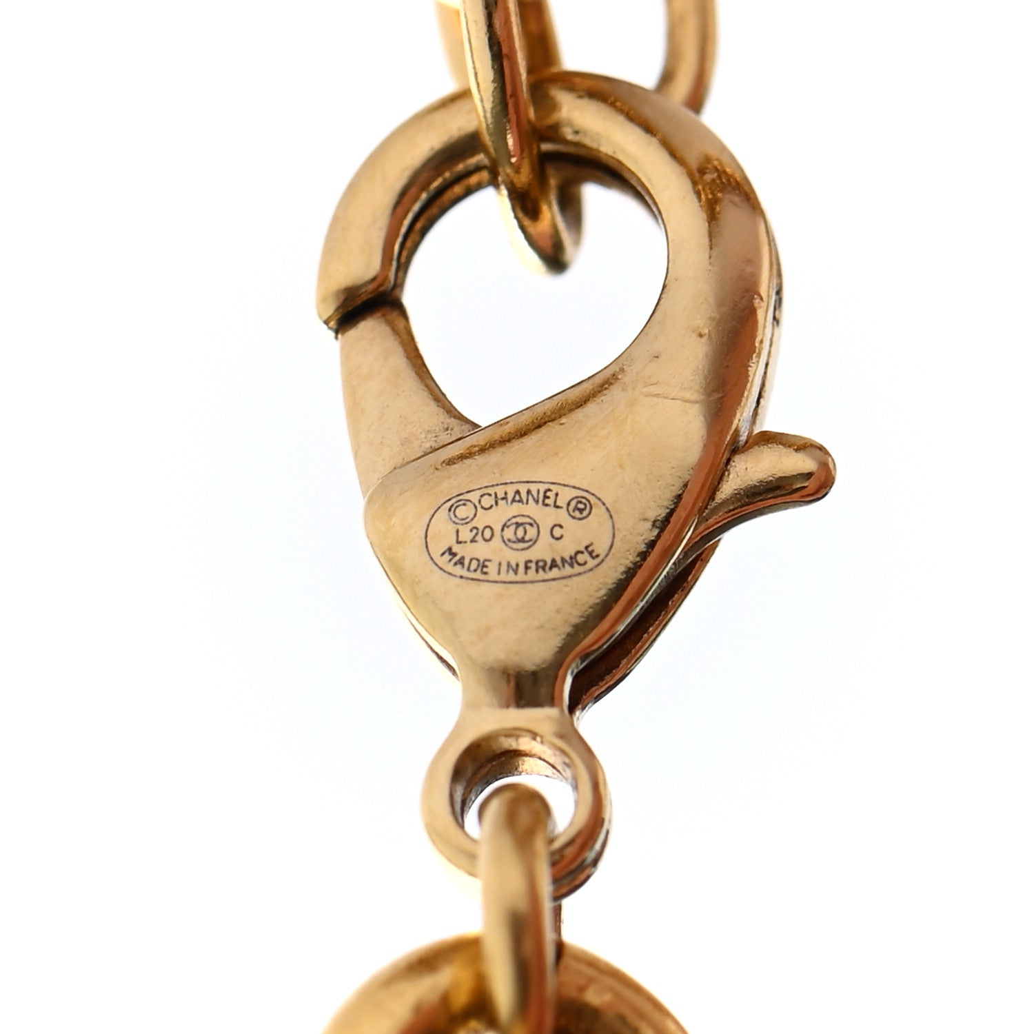 Chanel Pearl Metal CC Chain Necklace Gold 5 of 6