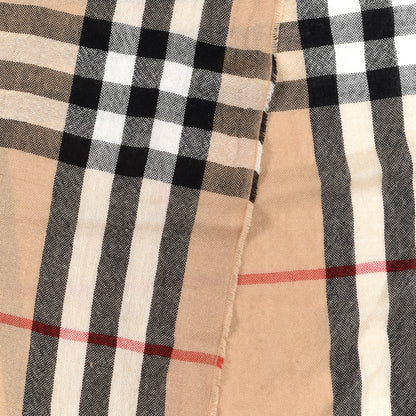 Burberry Wool House Check Lightweight Scarf Camel 3 of 5
