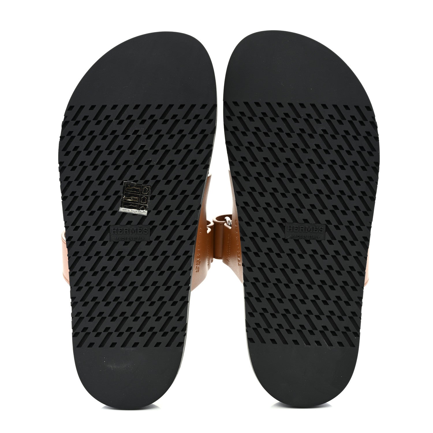 Hermes Calfskin Womens Chypre Sandals 38.5 Naturel 5 of 9