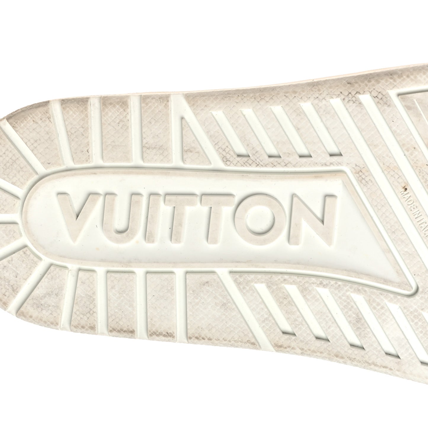 Metallic Mix Materials Mens LV Script Trainer Mules 11 Silver Multicolor