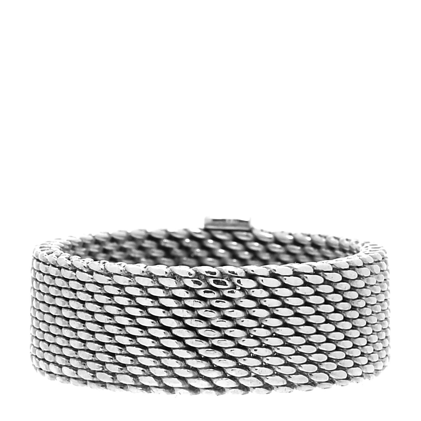Sterling Silver Diamond Somerset Mesh Ring 50 5.5