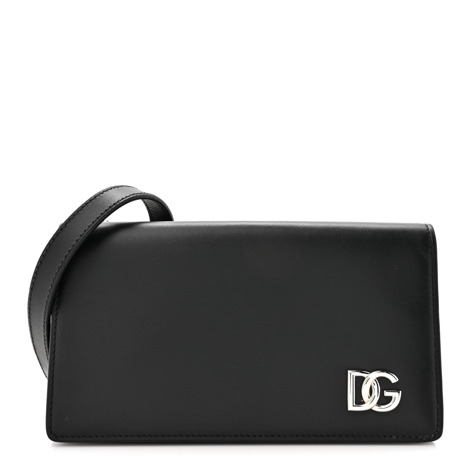 Dolce & Gabbana DOLCE GABBANA Calfskin DG Millennials Convertible Crossbody Black 1 of 14