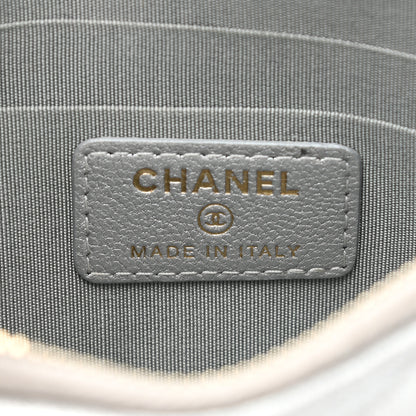 Chanel Lambskin Quilted Chanel 19 Phone and Card Holder Silver 6 of 10