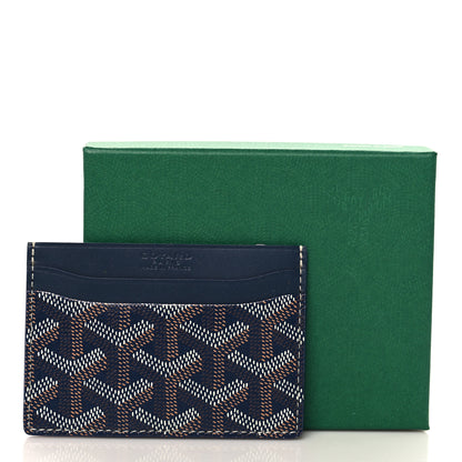 Goyard Goyardine Saint Sulpice Card Holder Navy 7 of 7