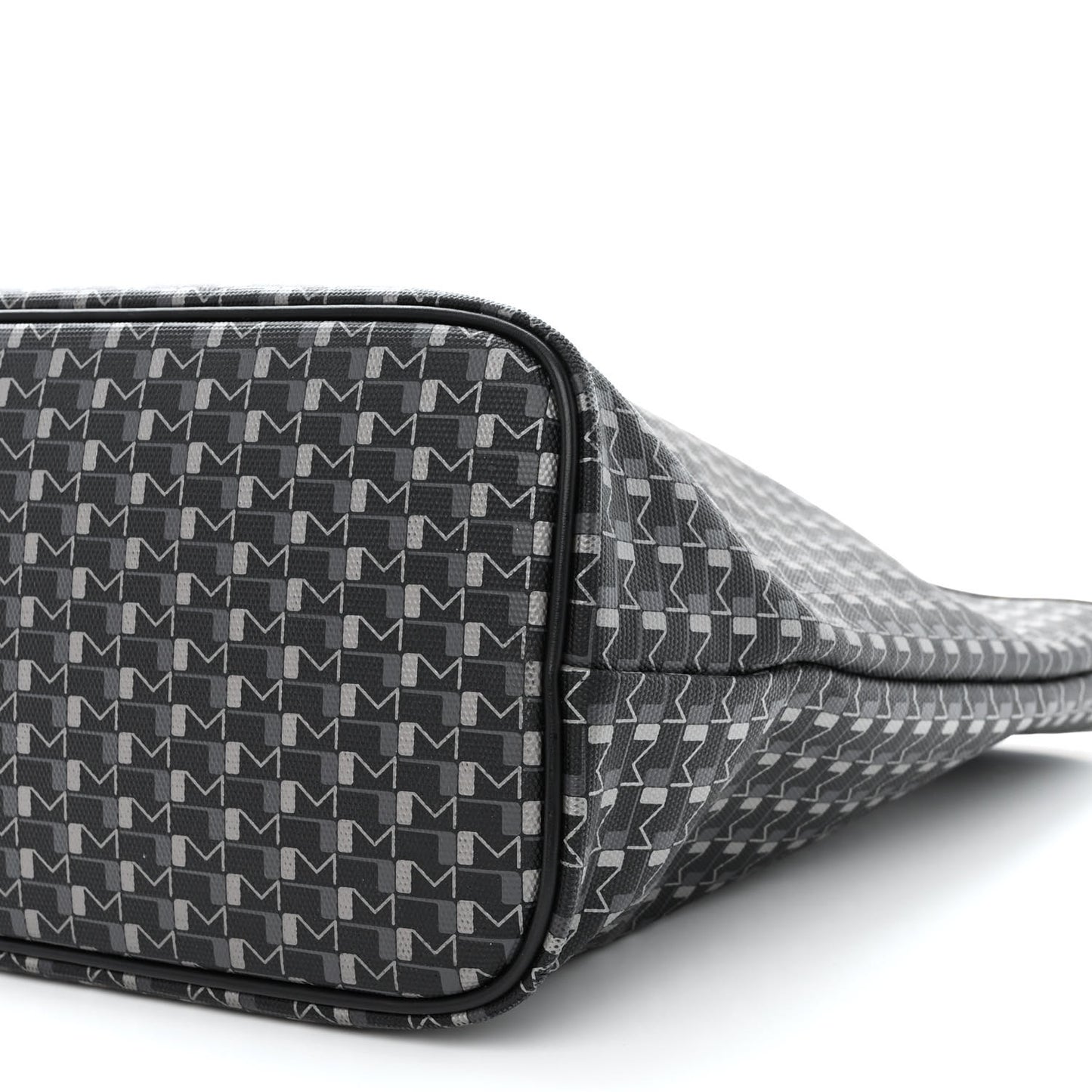 Grained Calfskin Canvas 1920 Oh! Tote Ruban GM Carbon Silver