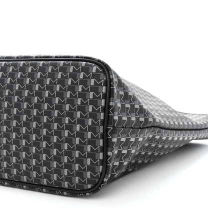 Moynat Grained Calfskin Canvas 1920 Oh! Tote Ruban GM Carbon Silver 10 of 10