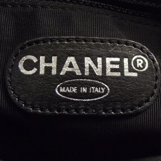 Lambskin N/S Shopping Tote Black