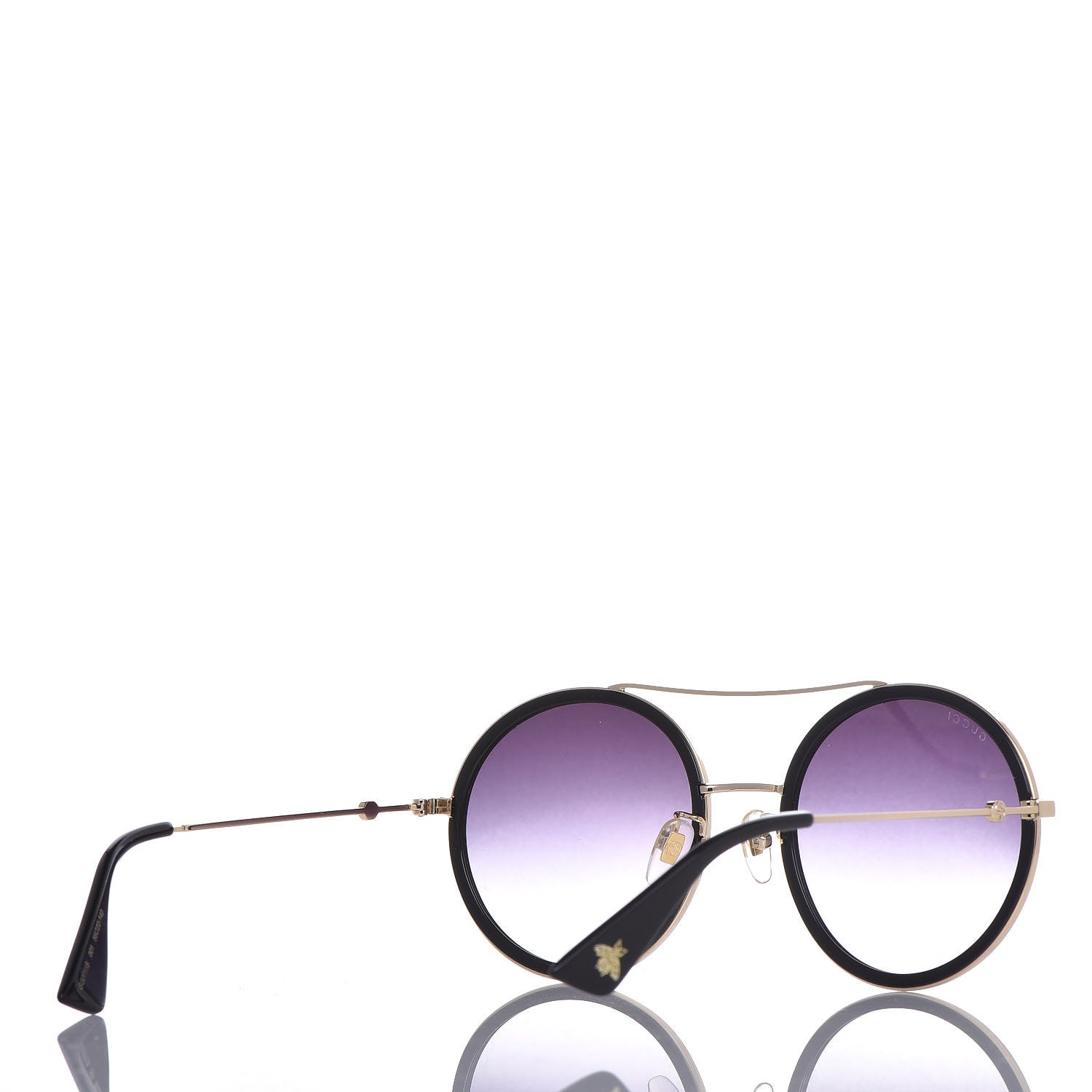 Gucci Round Frame Sunglasses GG0061S Black 4 of 7