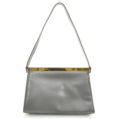Gucci Leather Shoulder Bag Gunmetal 4 of 8