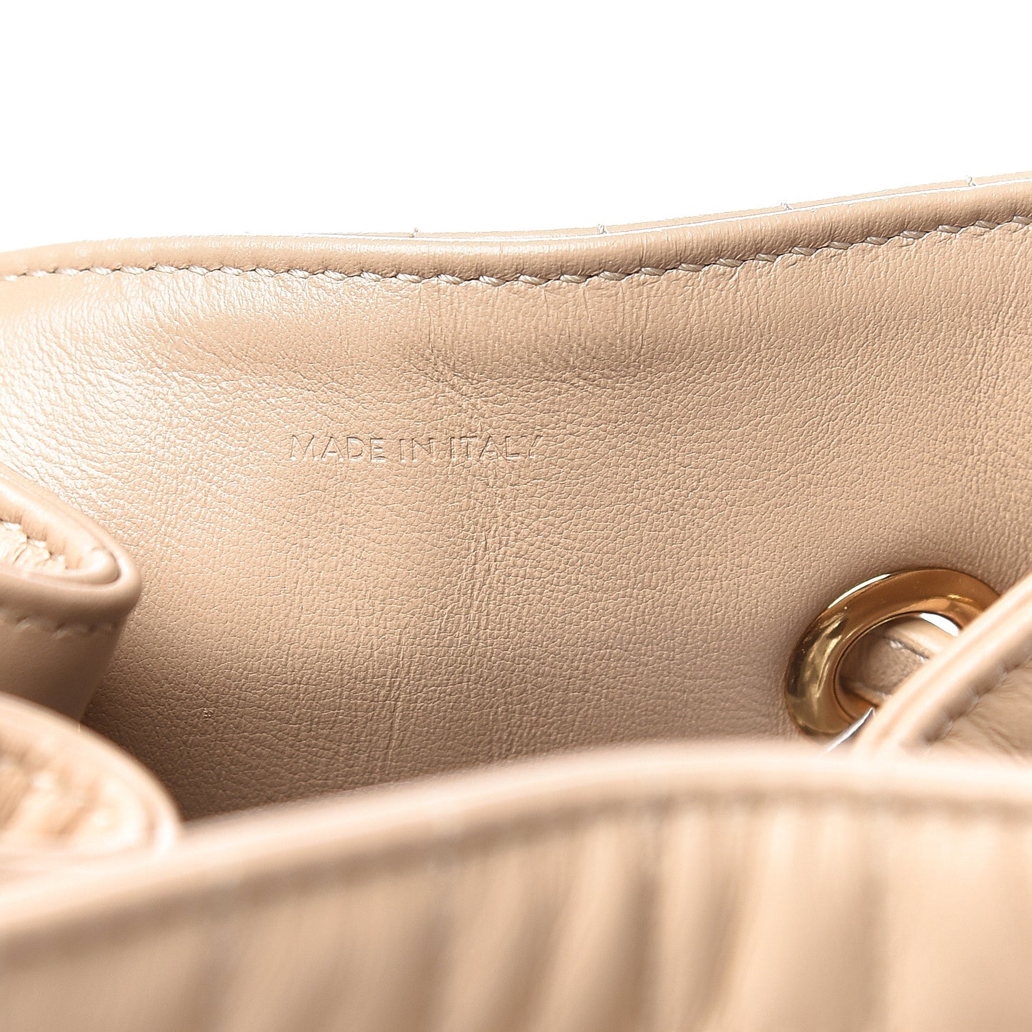 Calfskin Quilted Small C Backpack Nude