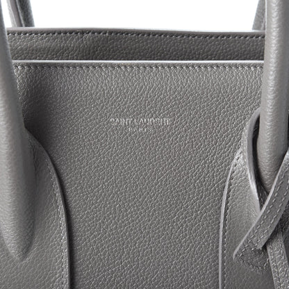 Saint Laurent Grained Calfskin Small Sac De Jour Fog 9 of 9