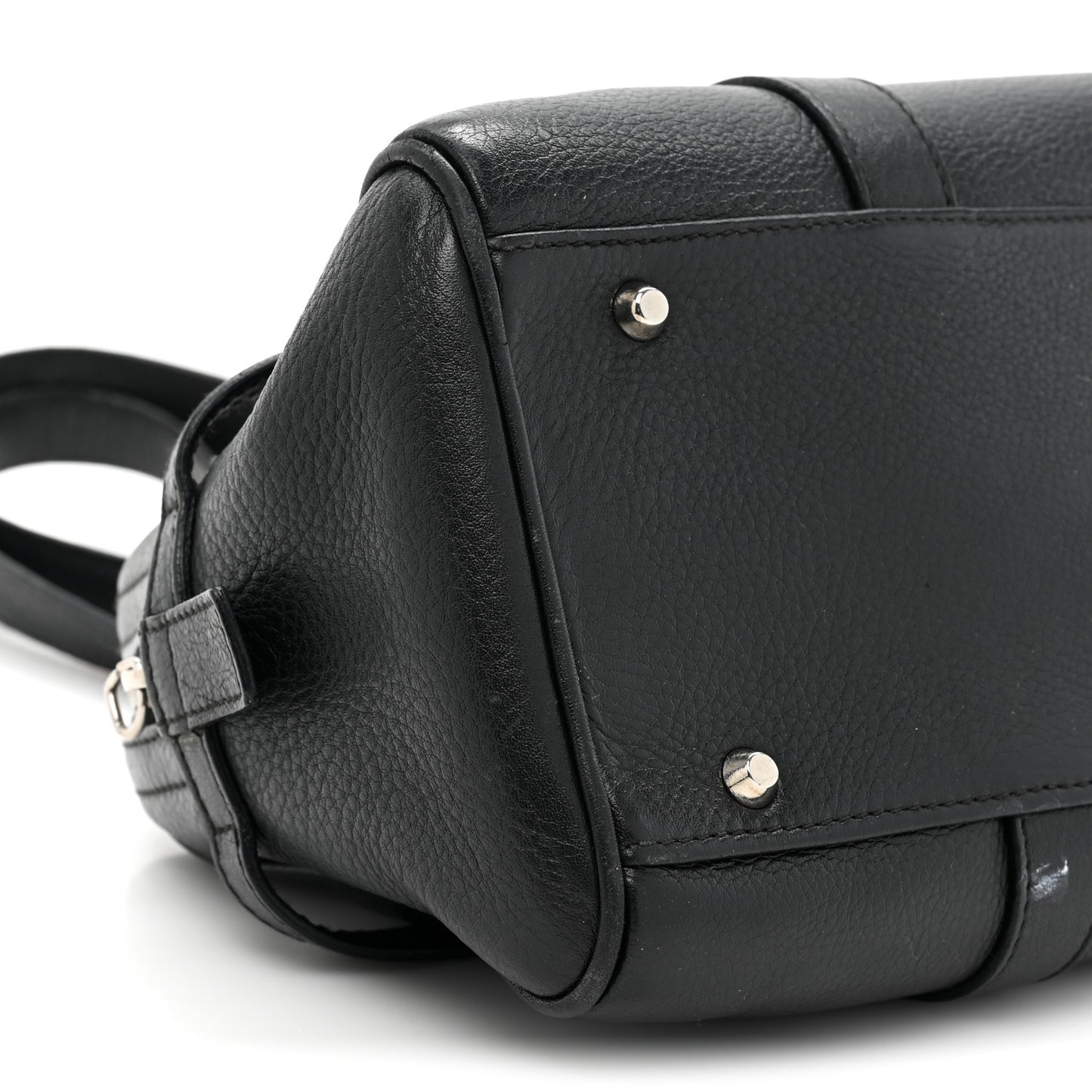 Calfskin Logo Charms Boston Black