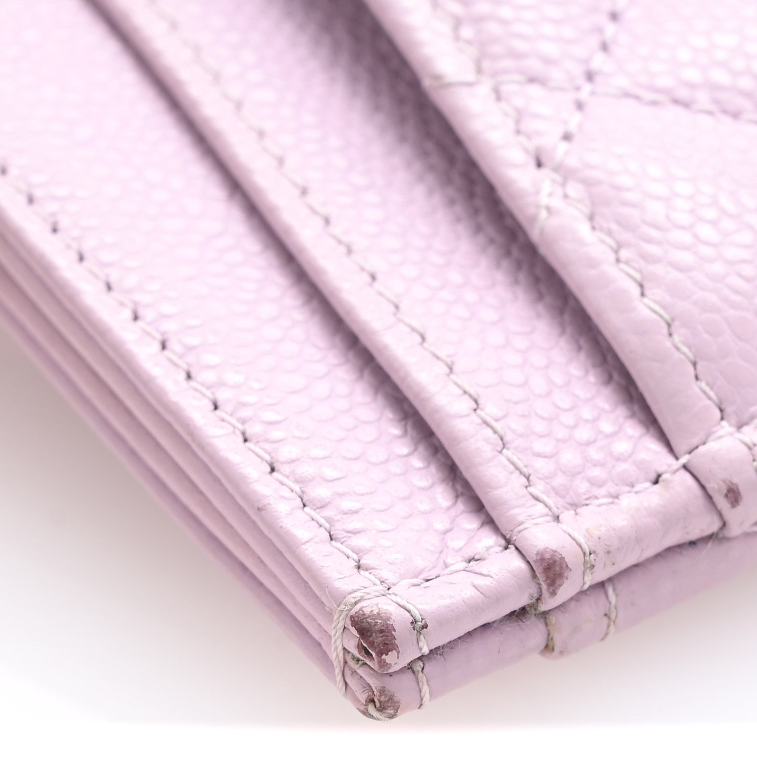 Chanel Caviar Quilted Card Holder Light Purple 10 of 14