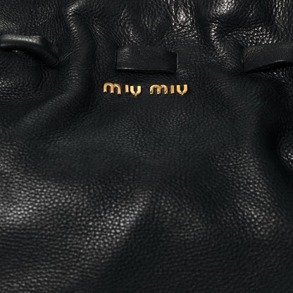 Miu Miu Vitello Lux Peggy Bow Tote Black 12 of 16